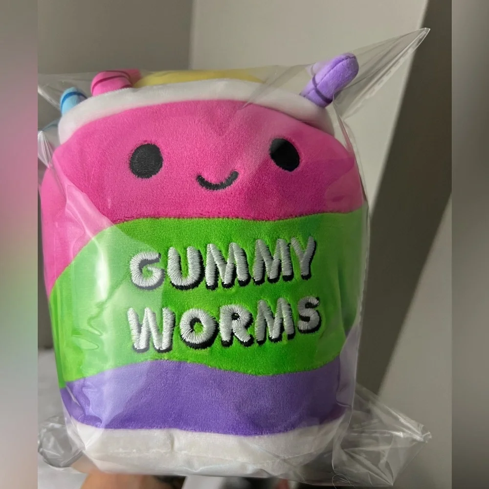 Silver Junk Food Gummy Worms First to Market Squishmallows